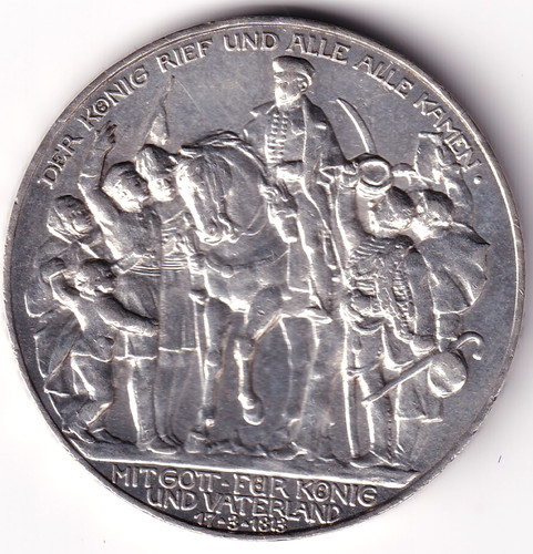Preußen 1913 3 mark - av-vd,