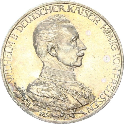 Preußen wilhelm 3 mark - 3,
